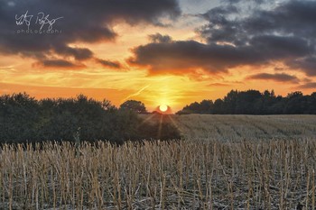 Ein farbiger Herbstabend / Sonnenuntergang im Frühherbst.