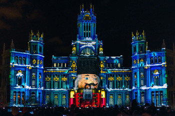 Palacio de Cibeles / Proyección en el palacio de Cibeles, Madrid