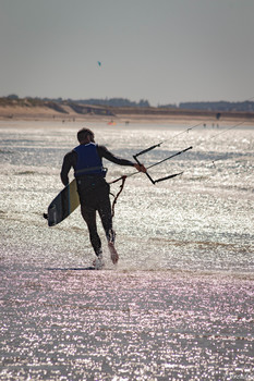 Kite en Bretagne / kitesurfer