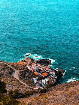 Recharging / Ocean, waves &amp; a coastal village.