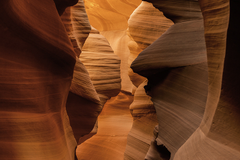 Lower Antelope Canyon Sandstone closeup / Lower Antelope Canyon Sandstone closeup, Page, Arizona, United States of America