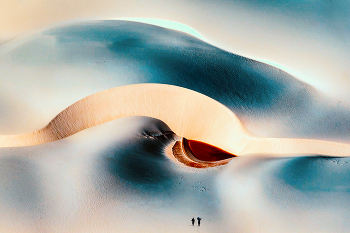 The magic eye / Lençóis Maranhenses National Park on Brazil's northern Atlantic coast is one of the most fascinating areas I've ever visited. The magical eye was created by a rainwater lagoon that fits perfectly between high sand dunes.