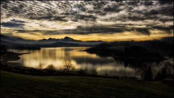 Lac de la Gruyere / Sonnenuntergang