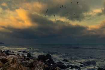 Abendstimmung am Meer / ***