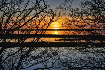 Der Tag ist vorbei. Danke. / Sonnenuntergang an der Geltinger Birk.