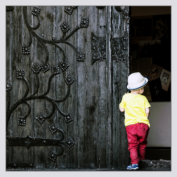 The little man and the big door ... / ***