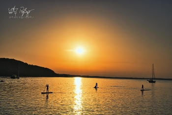 Sonnengruß / Sonnenuntergang am Meer