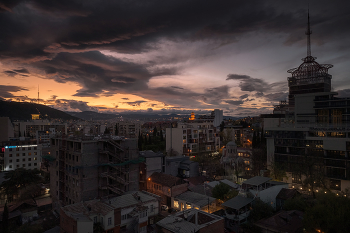Dramatic Spring Sunset In Tbilisi / ***