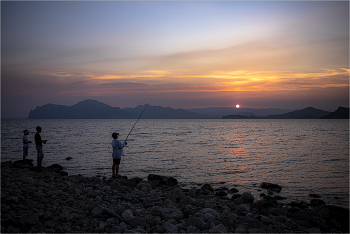 Am Abend Sonnenuntergang / ***