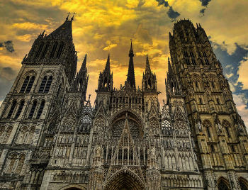 Rouen (Normadia) - Cathédrale Notre-Dame - França / Rouen (Normadia) - Cathédrale Notre-Dame - França