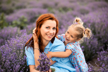 Family photo session / Family photo session in a lavender field
