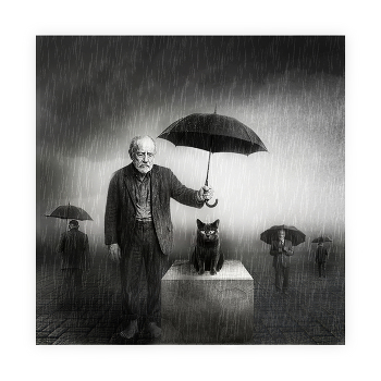 Laufen im Regen / digital art