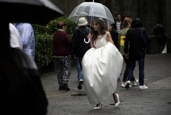 bride / bride in the rain