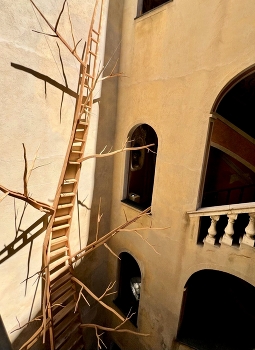 Striving upwards / Modern installation in the museum