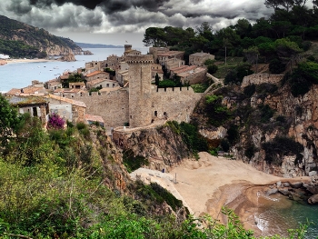 Tossa de Mar - castell des de camí de ronda - La Selva / Tossa de Mar - castell des de camí de ronda - La Selva