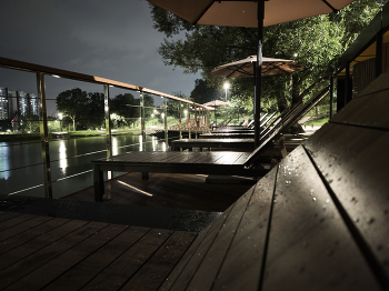 &nbsp; / night park after rain