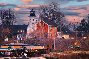 The Charlotte light house in Charlotte, NY / This is an iconic rochester, nY lighthouse on lake Ontario