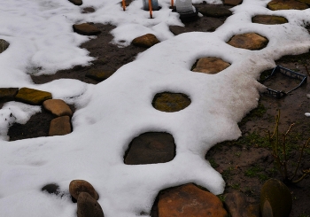 Spuren im Schnee. / ***