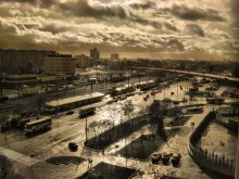 City nach regen (Sepia) / ***