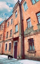 Recht sabachku gryzshuyu kostachku nahe Crooked House / .......