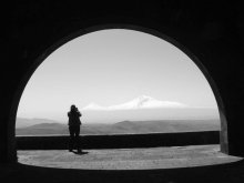 Yerevan / view of Ararat mountain from Yerevan