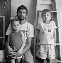 Sergej mit seinem Sohn und Tochter / ***