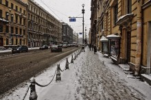 Schneefall auf dem Newskij / ***