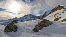 Monte Rosa / Mount Rose from mount Moro (italian side)