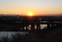 Sonnenuntergang im Zentrum der Stadt ....... / 31.10.10