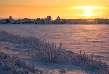 Winter Tag in der karelischen Dorf / ***