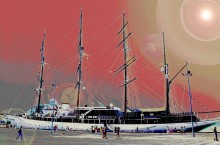 am meer 09 / &quot;sea cloud&quot; in hafen von Jalta/ua