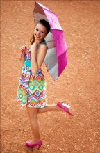 Das Mädchen mit dem rosa Regenschirm / ***