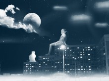 Bewundern der Nacht leuchtet Feuer / ***