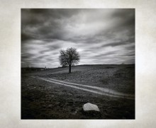 Landschaft mit einem Stein / ***