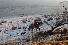 Gehen Sie in die Längs der Küste begleitet / ........