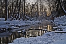 Creek bei Sonnenuntergang / ---