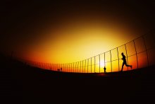 Running at Sunset / ***