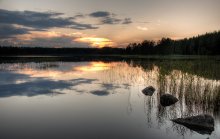 Sonnenuntergang auf einem der tausend Seen / *********