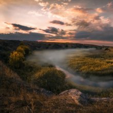 Sonnenuntergang mit Nebel / ***