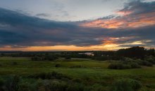 Sonnenuntergang auf den Weiten des Chulym / ***