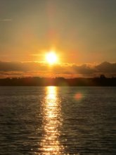 Sonnenuntergang über dem See Myastro / ***