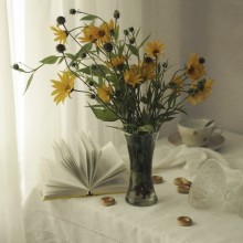 Von Blumen auf dem Tisch ... / ..........................