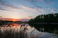 Sonnenuntergang auf dem See / ***