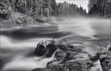 Nacht über der karelischen Fluss / ***