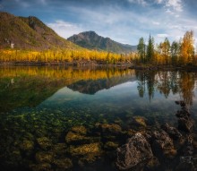 Herbst auf dem See Olon-Nur ... / ***