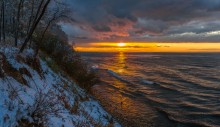 Sunset Blick auf den Baikal. / ***