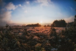 Über eisiger Sonnenuntergang ... / ***