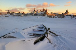 Solovetsky Kreml. Winterkarte. / ***