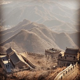 Blick von der Spitze der Great Wall of China / ***