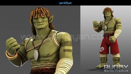 3D-Modellierung ist ein Krieger Charakter / ***